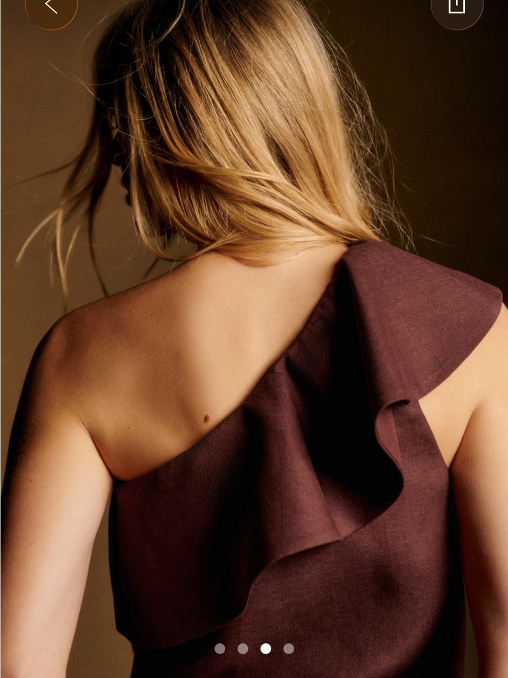 Sezane two piece Chocolate Brown Elea blouse and Soelle skirt Sz 38 EU US 6 - Picture 4 of 7
